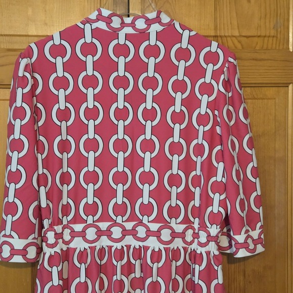 Jude Connally Candy Dress L Grand Chains Watermelon Pink Maxi - Picture 10 of 13